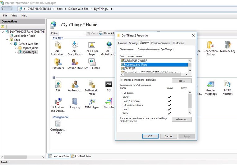 IIS Web Application security